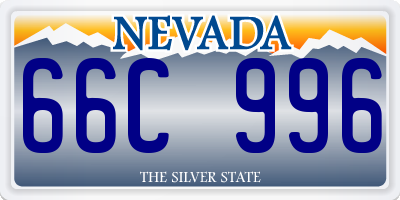 NV license plate 66C996