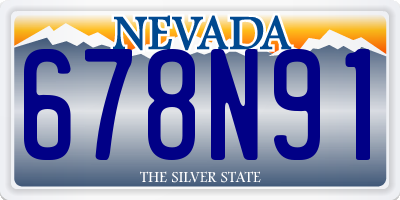 NV license plate 678N91