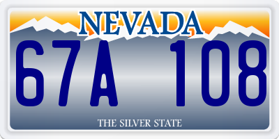 NV license plate 67A108