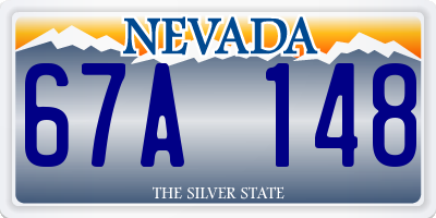 NV license plate 67A148