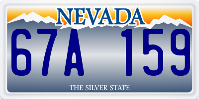 NV license plate 67A159