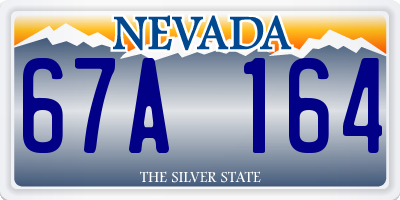 NV license plate 67A164