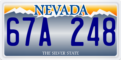 NV license plate 67A248