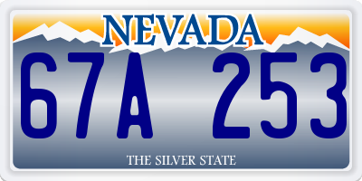 NV license plate 67A253