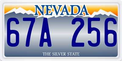 NV license plate 67A256