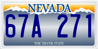 NV license plate 67A271