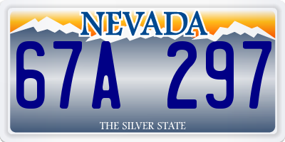 NV license plate 67A297