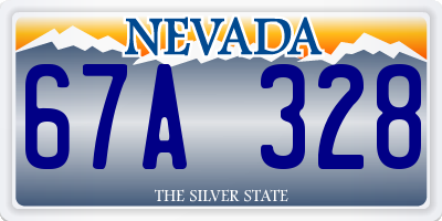 NV license plate 67A328