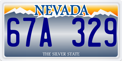NV license plate 67A329