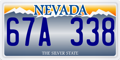 NV license plate 67A338