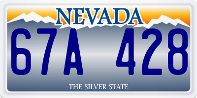 NV license plate 67A428