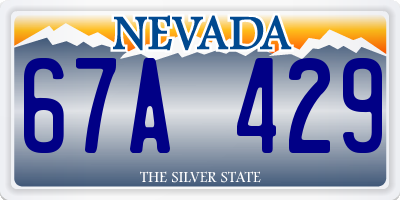 NV license plate 67A429