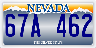 NV license plate 67A462