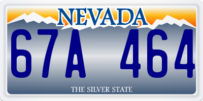 NV license plate 67A464