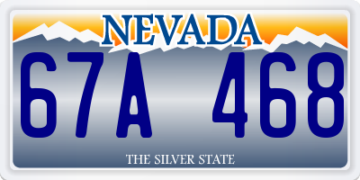 NV license plate 67A468