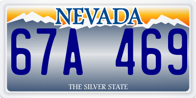 NV license plate 67A469