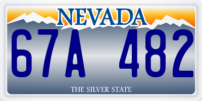 NV license plate 67A482