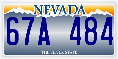 NV license plate 67A484