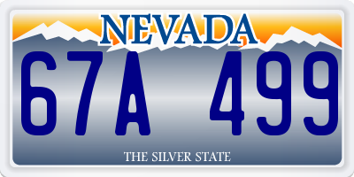 NV license plate 67A499