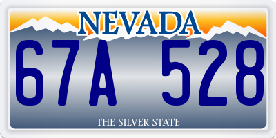 NV license plate 67A528