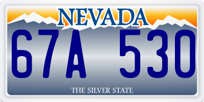 NV license plate 67A530