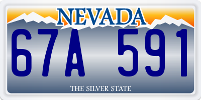 NV license plate 67A591