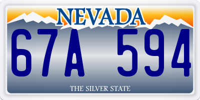 NV license plate 67A594