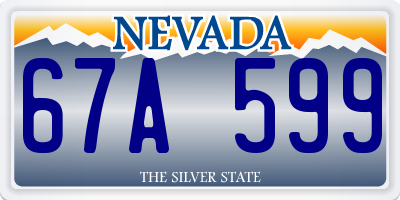 NV license plate 67A599