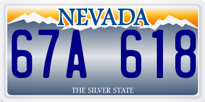 NV license plate 67A618