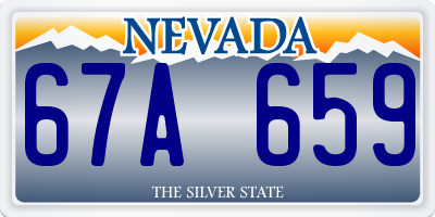 NV license plate 67A659