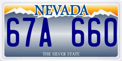 NV license plate 67A660