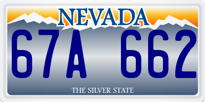 NV license plate 67A662