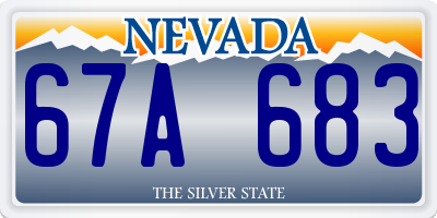 NV license plate 67A683