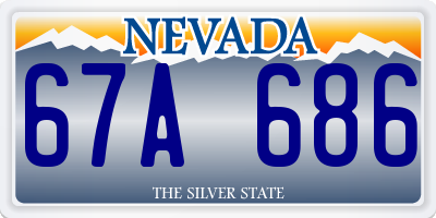 NV license plate 67A686