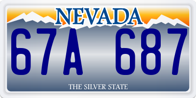 NV license plate 67A687
