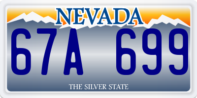 NV license plate 67A699