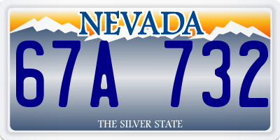 NV license plate 67A732