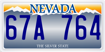 NV license plate 67A764