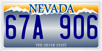 NV license plate 67A906