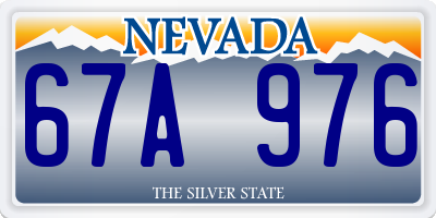 NV license plate 67A976