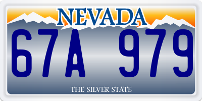 NV license plate 67A979