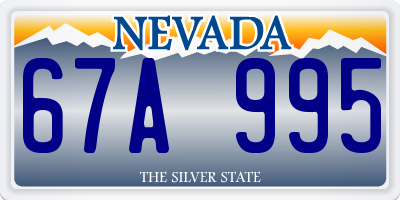 NV license plate 67A995