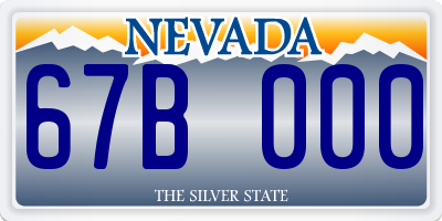 NV license plate 67B000