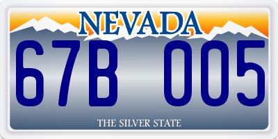 NV license plate 67B005