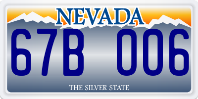 NV license plate 67B006