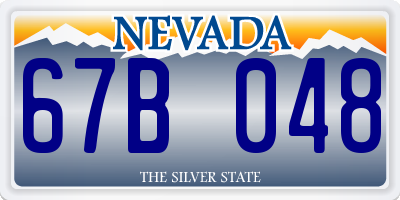 NV license plate 67B048