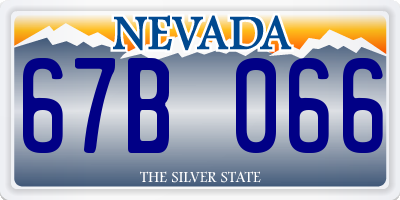 NV license plate 67B066