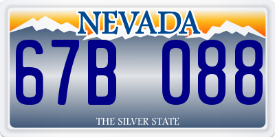 NV license plate 67B088