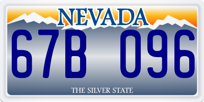 NV license plate 67B096