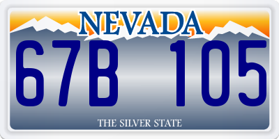 NV license plate 67B105